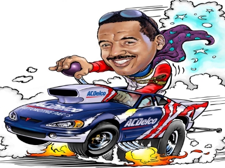 Caricature, portrait, racing, drag racing, race car, drag racing