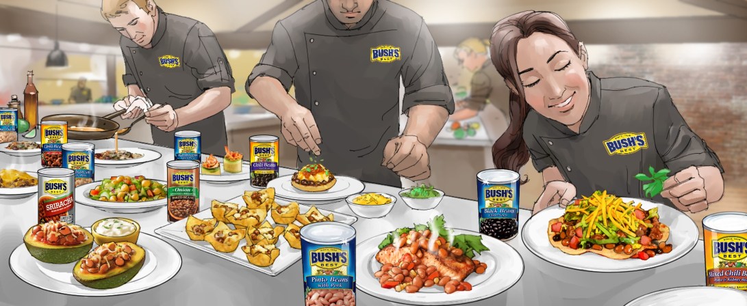 Bush's beans, secret kitchen, storyboard, Chefs
