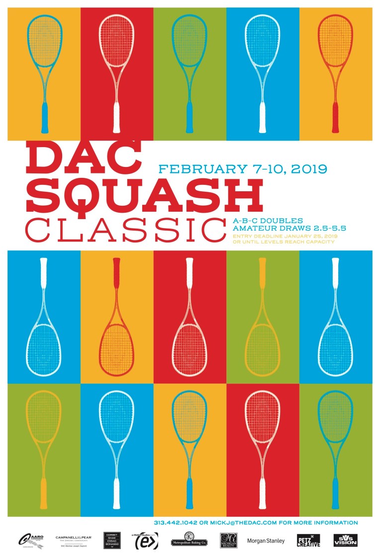 DAC, Detroit, Squash, Squash Classic, Design, Poster