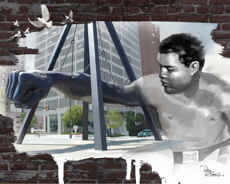 Joe louis, boxing, doves, Detroit, fist