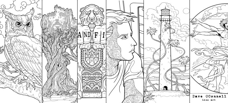 Line art, line work, ink, line style, stylize lie art, coloring page