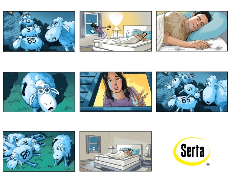 Serta, storyboard, sheep